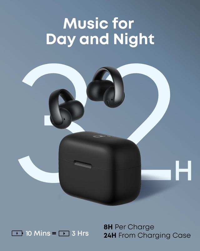 Fones de ouvido Soundcore AeroClip da Anker Open-Ear com 4